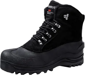 riemot Women's Men's Winter Boots Waterproof Snow Boots Insulated Furry Walking Mucker Yard Boots Warm Anti-Slip Ankle Hiking Skiing Boots Black Brown Grey Purple