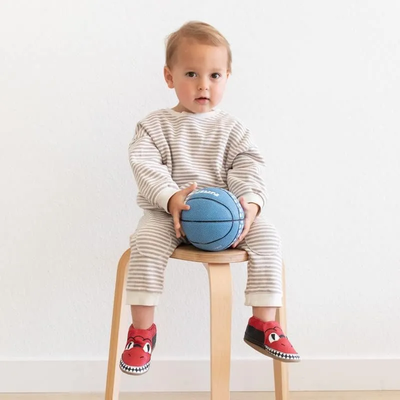Robeez Baby Boys and Girls NBA Basketball Team Soft Soles Slip-Resistant Crib Shoes Slippers for Infant and Toddler, 0-24 Months