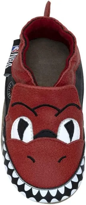 Robeez Baby Boys and Girls NBA Basketball Team Soft Soles Slip-Resistant Crib Shoes Slippers for Infant and Toddler, 0-24 Months