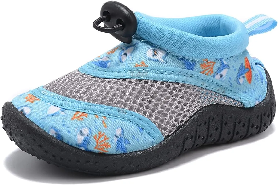 RocSoc Unisex-Child Summer Barefoot Mesh Water Sport Aqua Shoes | Breathable, Toggle Lace Athletic Beach Footwear