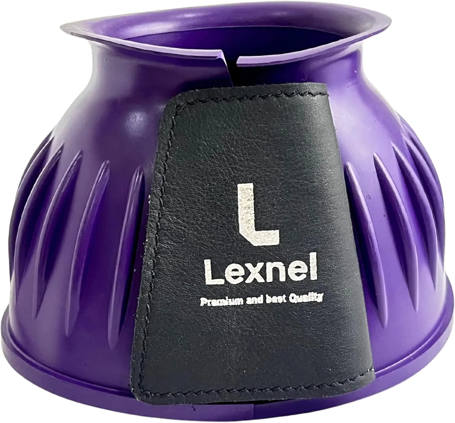 Rubber Horse Bell Boots – Durable Overreach Protection & Secure Hook-and-Loop Closure (XL-Purple)
