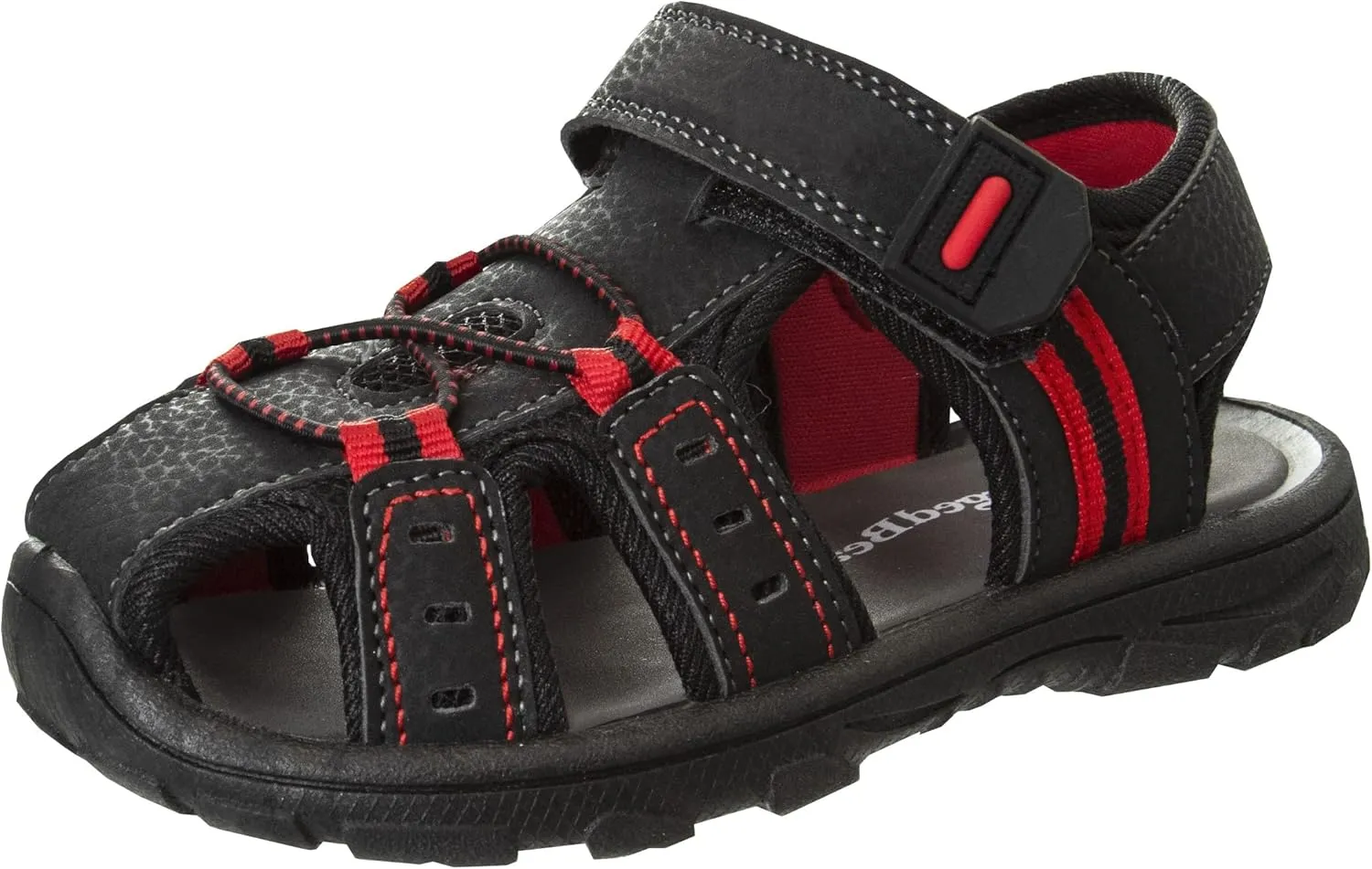 Rugged Bear Kids Boys Girls Closed-Toe Outdoor Sport Water Sandals - beach pool slide adjustable strap shoes athletic summer (Toddler/Little Kid/Big Kid)