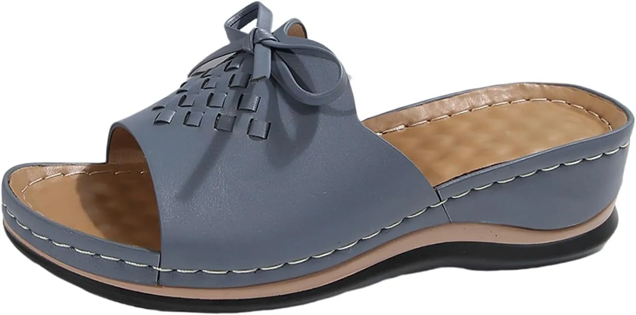 Sandals for Women 2025 Comfortable Arch Support Open Toe Soft Insole Beach Vacation Slingback Slip-On Wedge Sandals