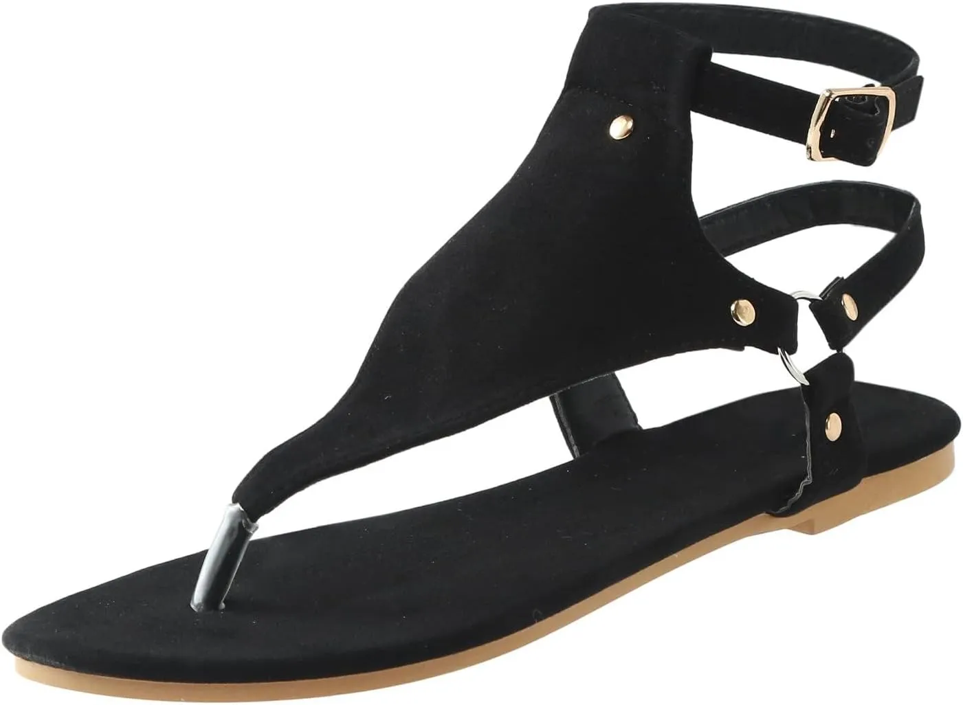 Sandals for Women Dressy Summer Thong Flip Flops Comfortable Ankle Strap Strappy Flat Sandals Walking Shoes Beach Sandals