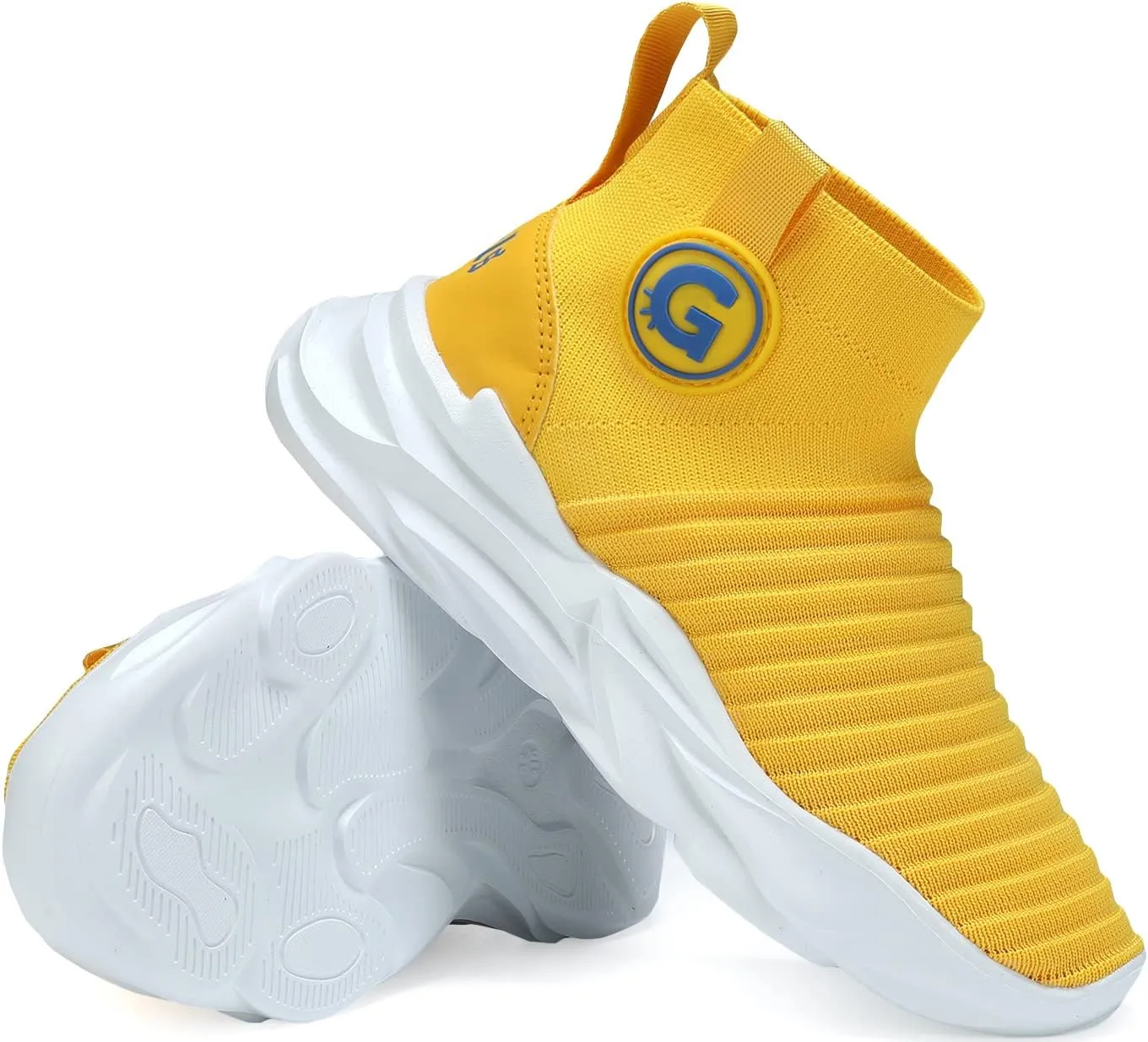Santiro Boys Sneakers Girls Slip on Shoes Fashion High Top Athletic Shoe