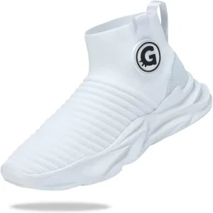 Santiro Boys Sneakers Girls Slip on Shoes Fashion High Top Athletic Shoe