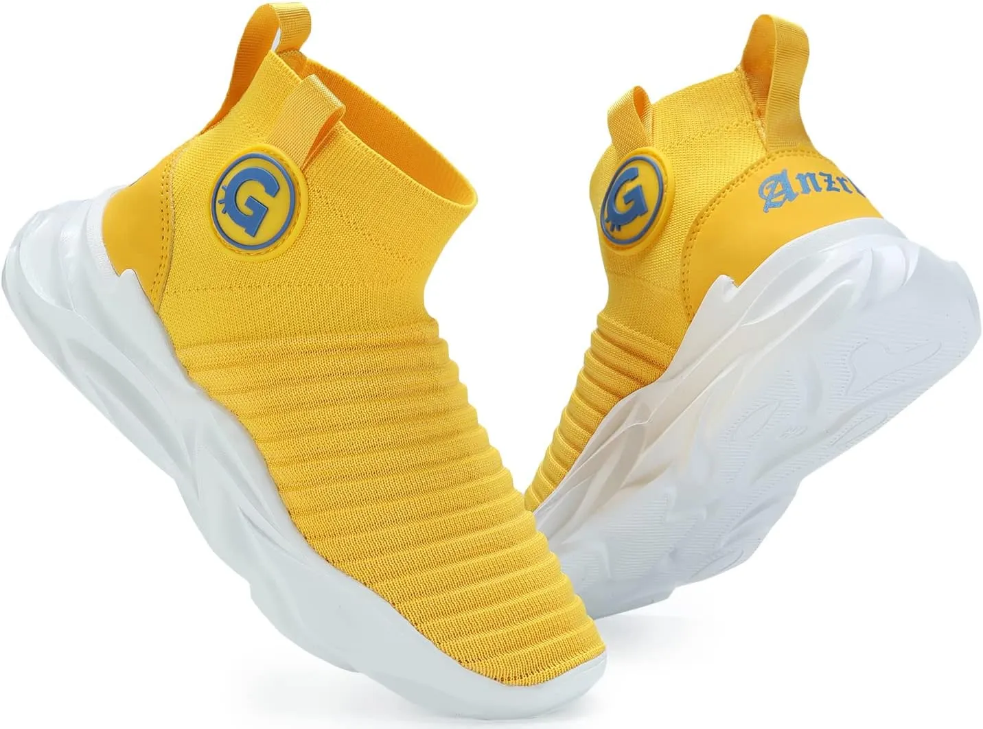 Santiro Boys Sneakers Girls Slip on Shoes Fashion High Top Athletic Shoe