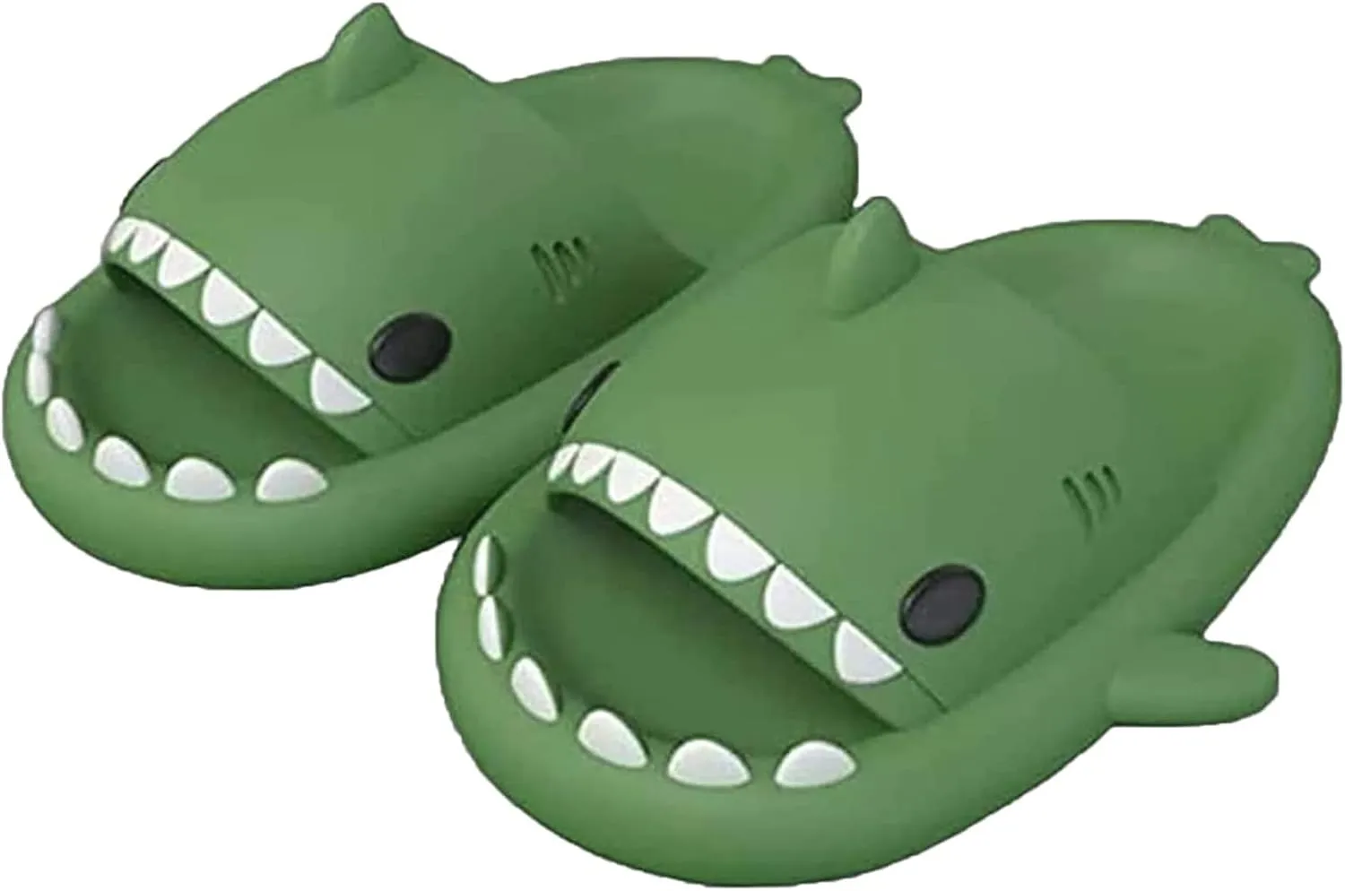 Shark Slides Thickness Summer Upgrade Cute Cartoon Shark Slippers Non-Slip Open Toe Lightweight Sole Sandals Casual Unisex Beach Shoes for Women and Men