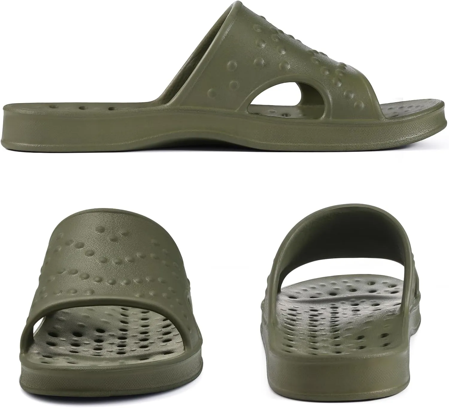 shevalues Shower Shoes for Women with Arch Support Quick Drying Pool Slides Lightweight Beach Sandals with Drain Holes