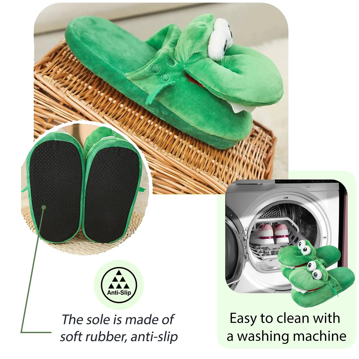 SHOEGEEᵀᴹ Cozy Crocodile Slippers