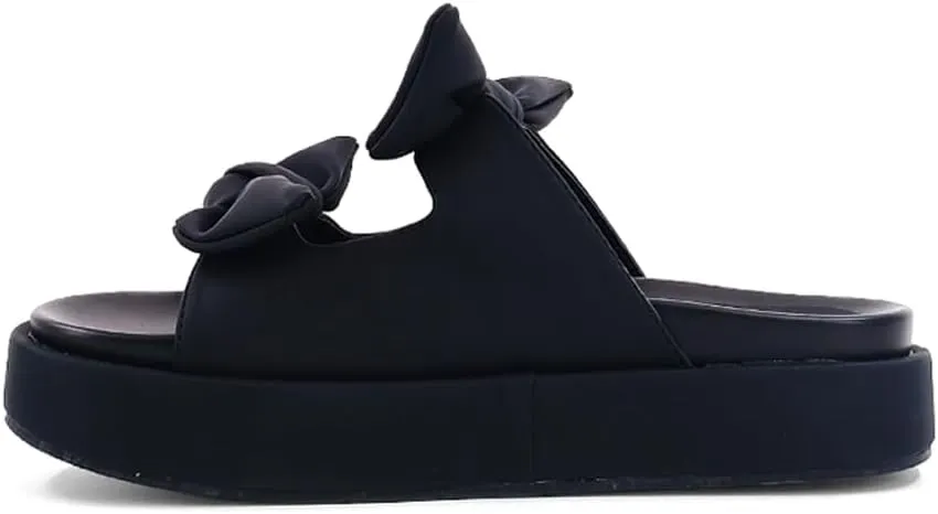 Shu Shop Womens Kiki Flat Platform Casual Sandals Casual Mid Heel 2-3" - Black
