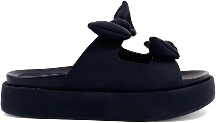 Shu Shop Womens Kiki Flat Platform Casual Sandals Casual Mid Heel 2-3" - Black