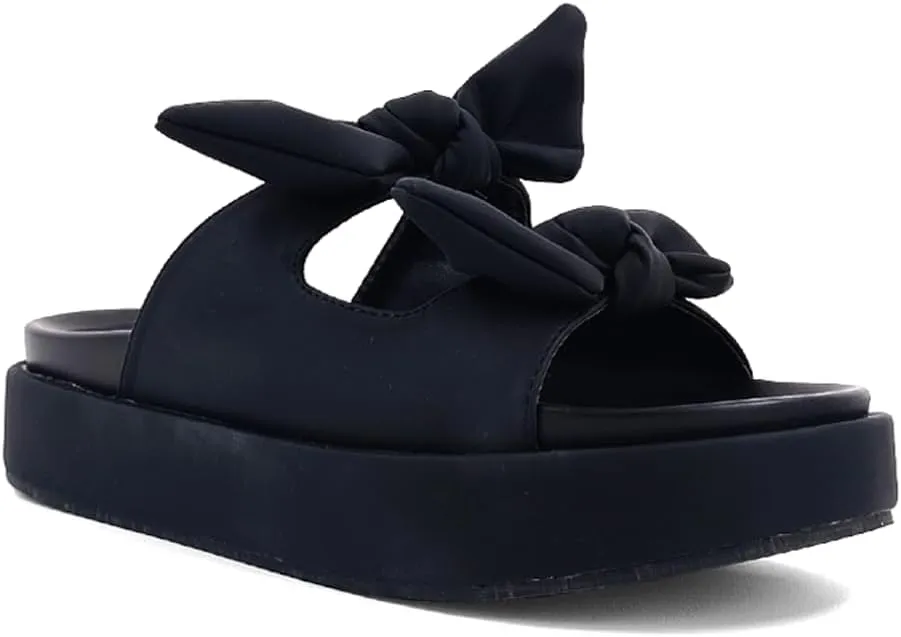 Shu Shop Womens Kiki Flat Platform Casual Sandals Casual Mid Heel 2-3" - Black