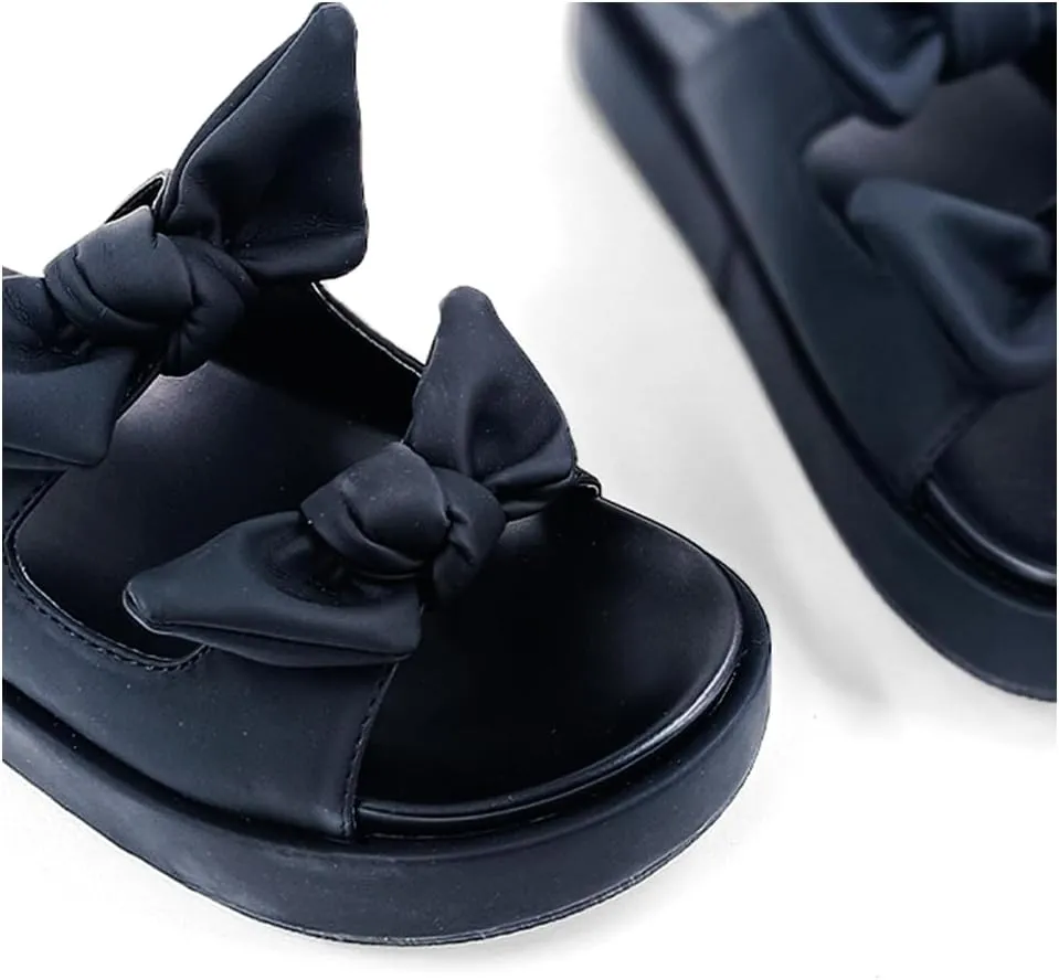 Shu Shop Womens Kiki Flat Platform Casual Sandals Casual Mid Heel 2-3" - Black