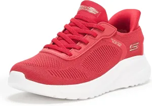 Skechers Women's Hands Free Slip-INS BOBS Squad Chaos-Current Muse Sneaker, RED, 12