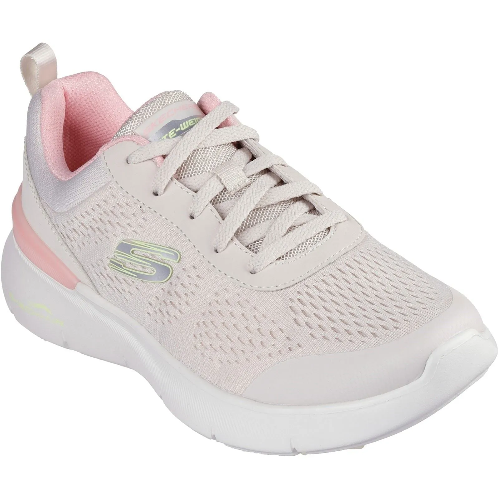 Skechers Women's Skech-Air Dynamight 2.0 New Heights Shoe in Natural/Pink