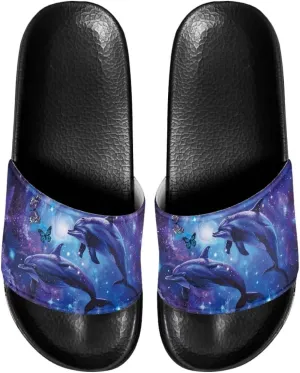 Slides Sandals for Women Slip On Flat Sandals Open Toe Comfort Beach Sandals Slippers
