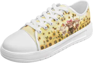 Slip on Sneakers Womens Wide Width Casual Breathable Polyester Running Sneakers Lightweight Low Top Soft Sole Walking Shoes