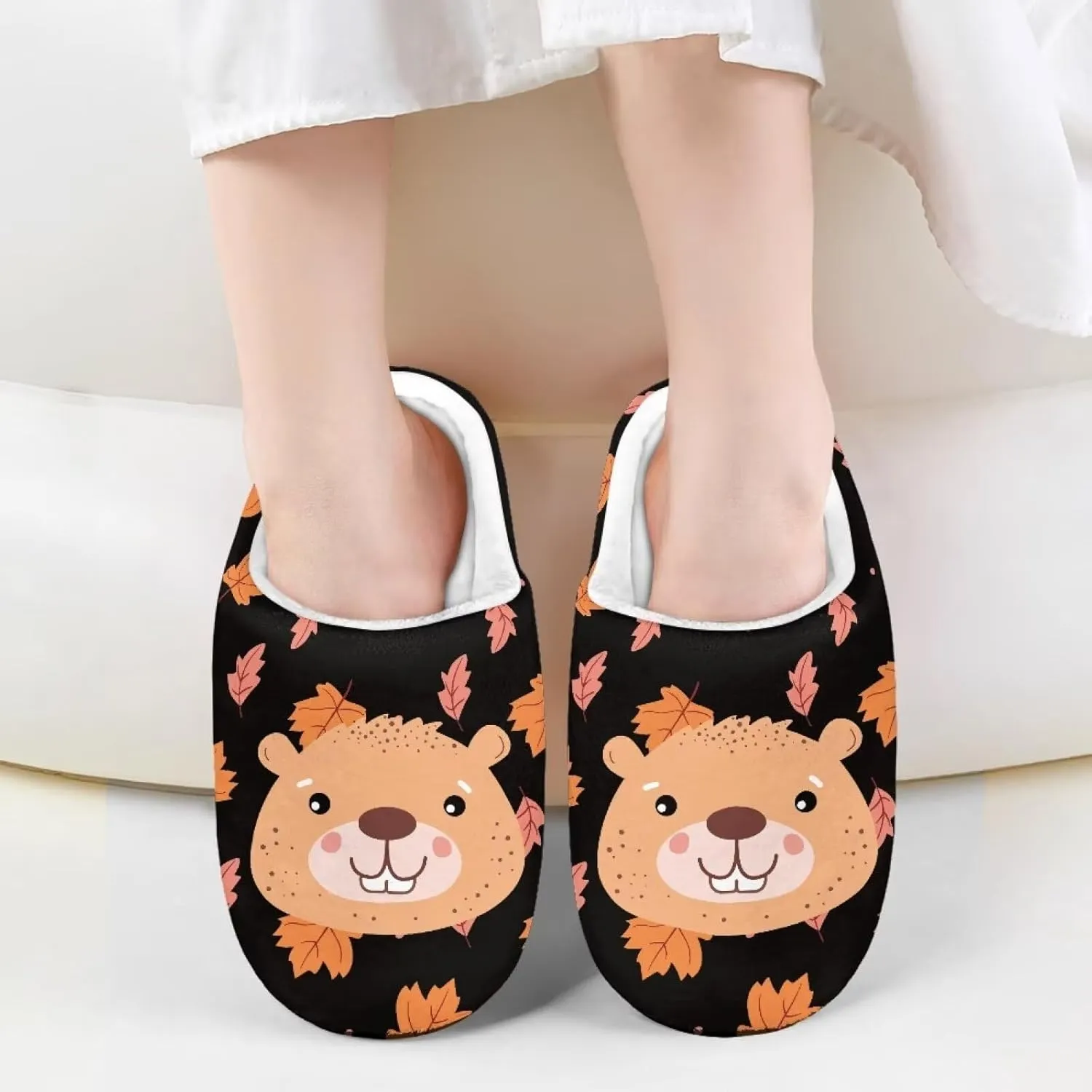 Slippers for Kids Anti-slip House Slippers Warm Plush Slippers Winter Bedroom Slippers