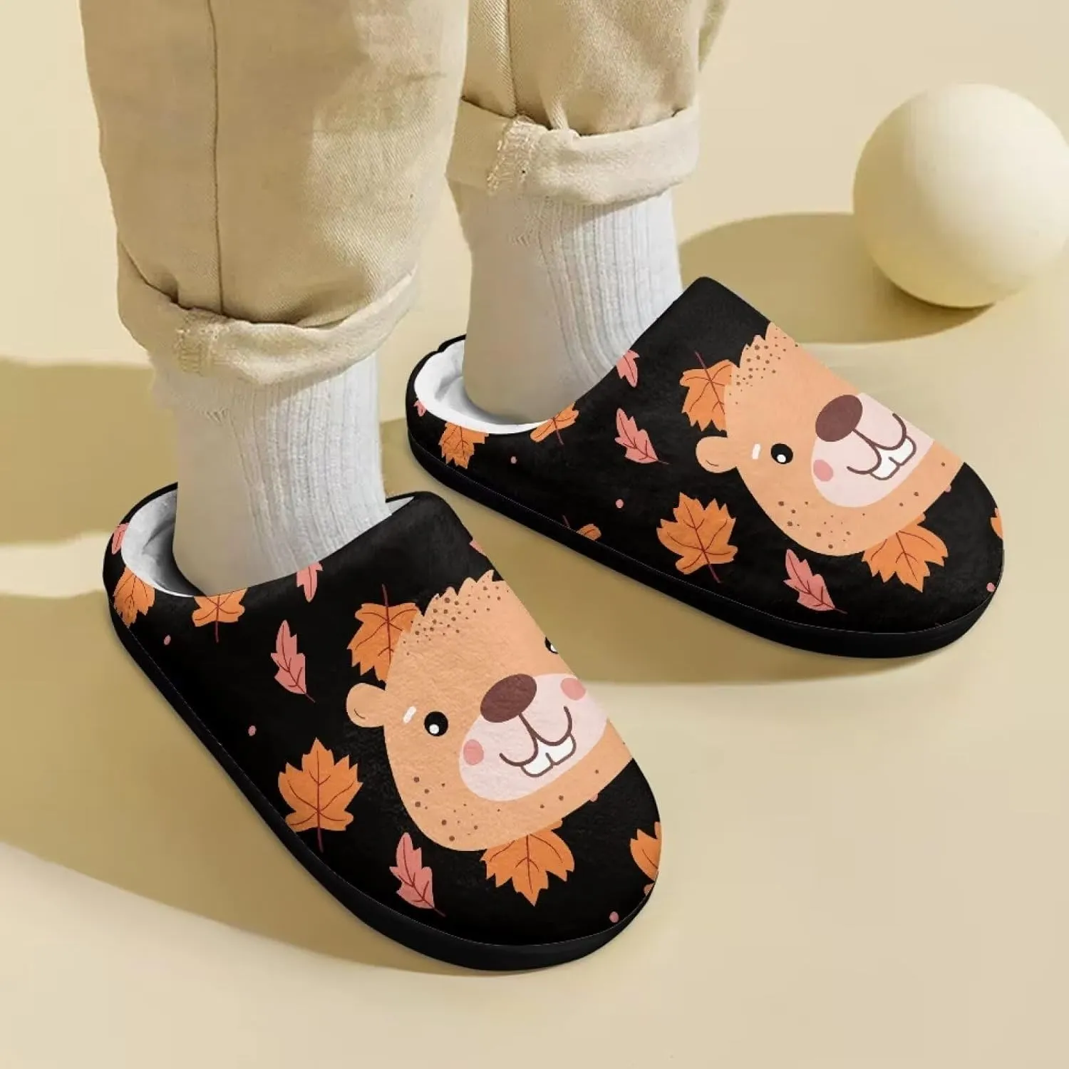 Slippers for Kids Anti-slip House Slippers Warm Plush Slippers Winter Bedroom Slippers
