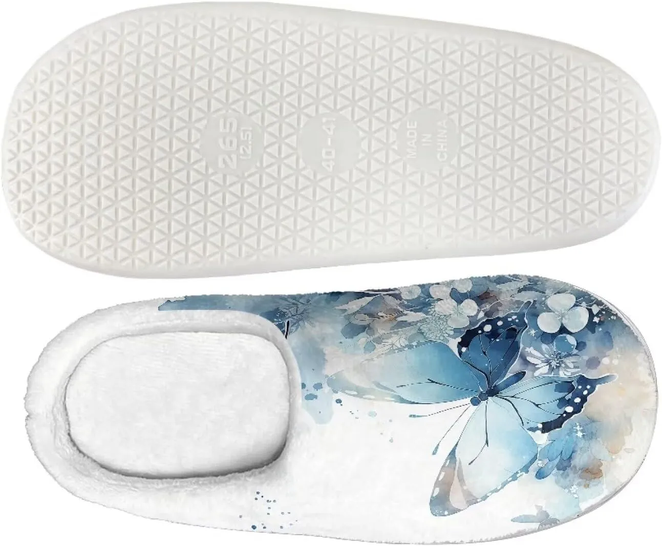 Slippers for Women Men, Soft Scuff Slipper Cozy Warm Fuzzy Slippers, Plush House Slippers Anti-Skid Slip on Shoe
