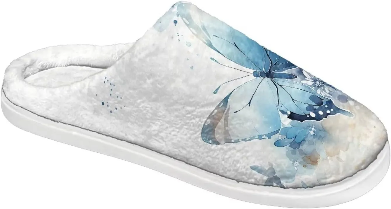 Slippers for Women Men, Soft Scuff Slipper Cozy Warm Fuzzy Slippers, Plush House Slippers Anti-Skid Slip on Shoe