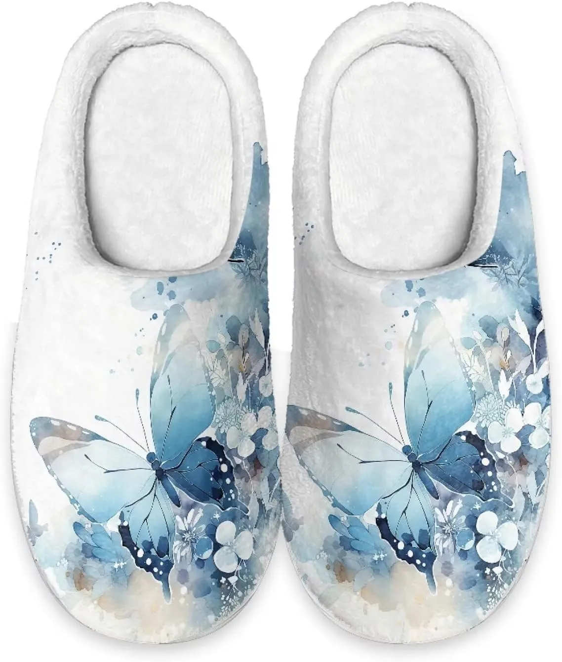 Slippers for Women Men, Soft Scuff Slipper Cozy Warm Fuzzy Slippers, Plush House Slippers Anti-Skid Slip on Shoe