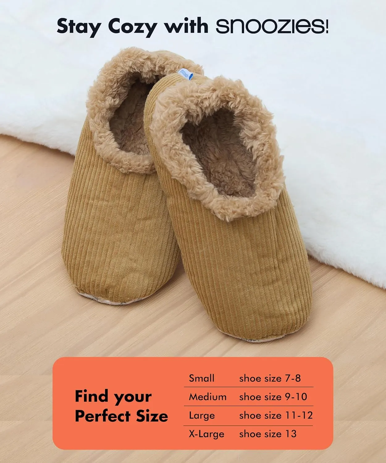 Snoozies Mens Slippers Indoor Plaid, Cord, or Camo, Sherpa Fleece-Lined Slippers Socks Non-Skid, Mens House Shoes, Male Gifts
