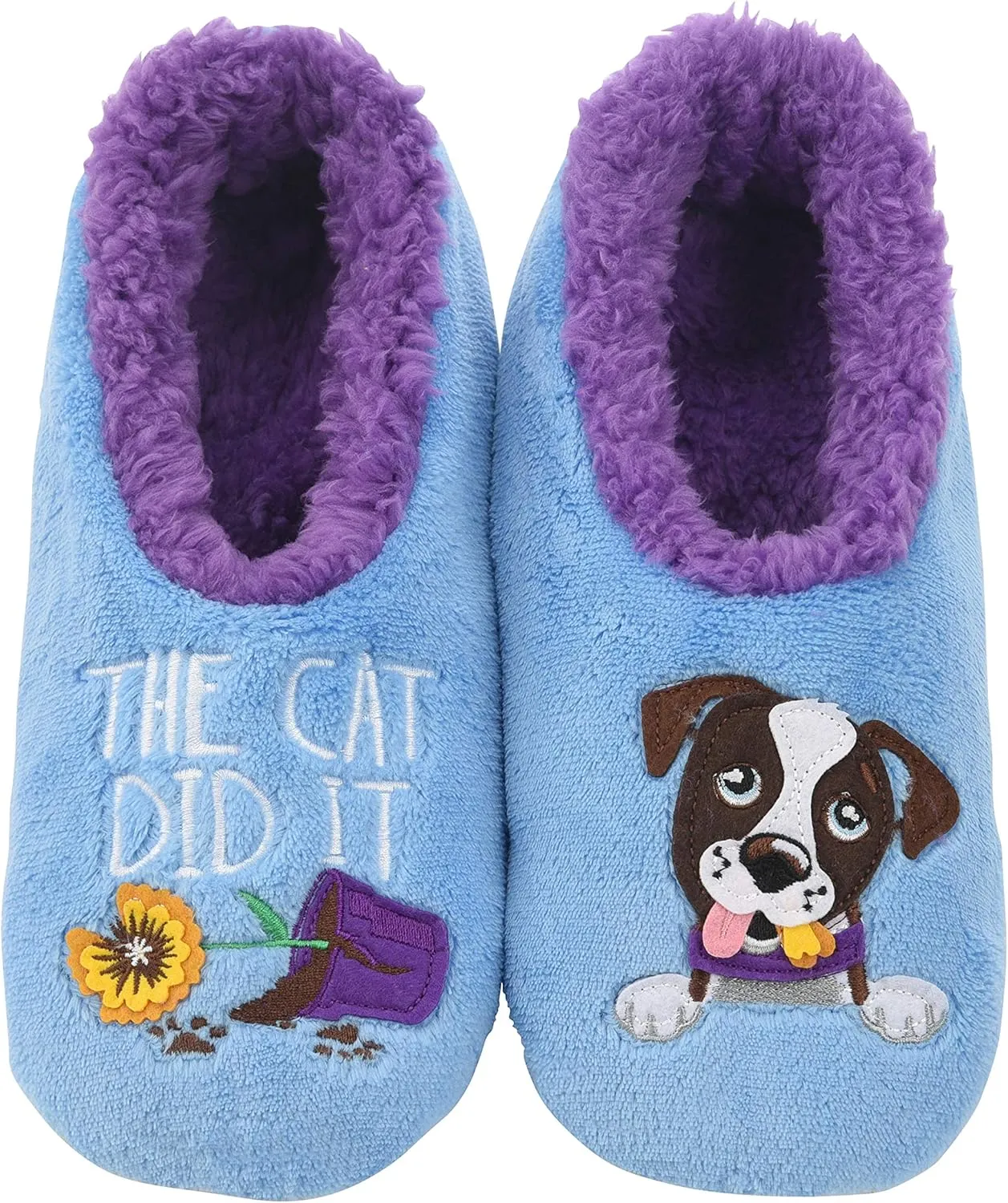 Snoozies Pairable Slipper Socks - Funny House Slippers for Women, Non-Slip Fuzzy Slipper Socks