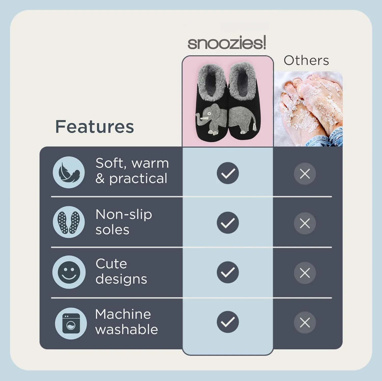 Snoozies Pairable Slipper Socks - Slippers for Women, Non-Slip Fuzzy Slipper Socks
