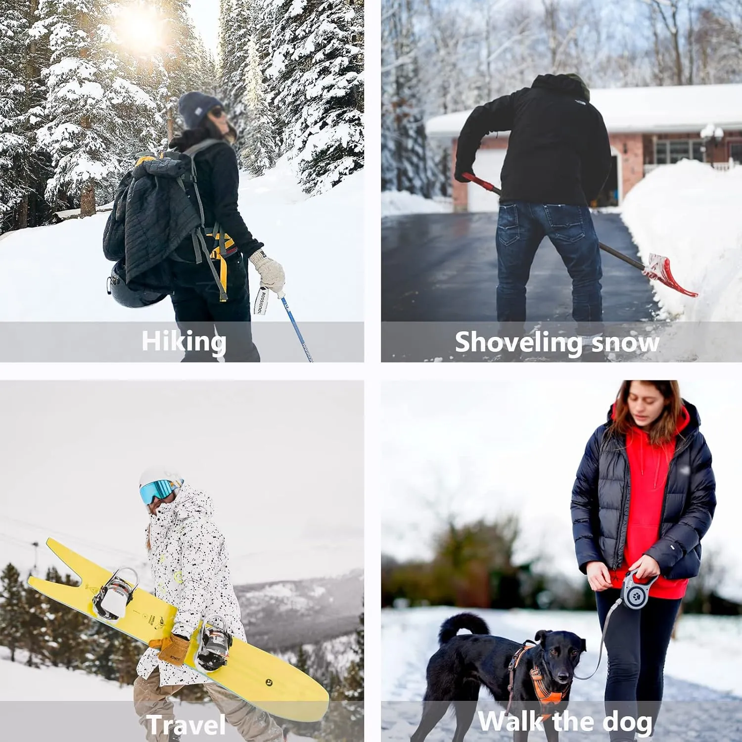 Snow Boots for Men Women Waterproof Lightweight Hiking Shoes Winter Outdoor Warm Fur Lined Trekking Boots