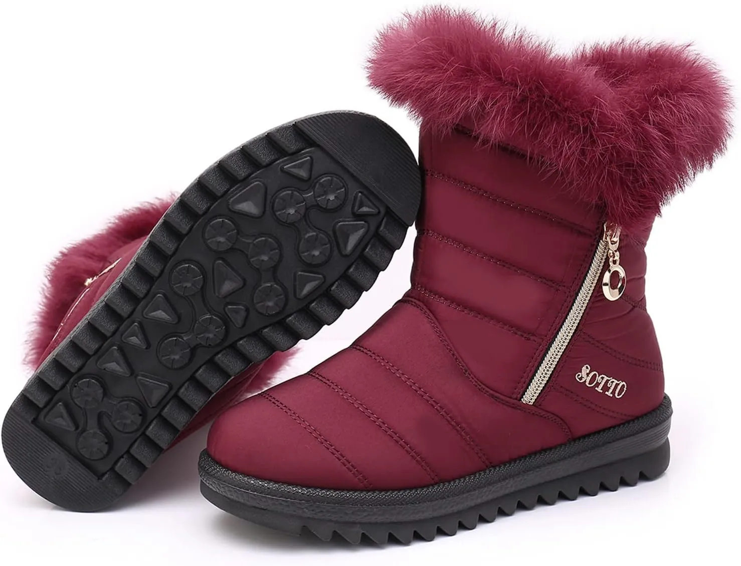 Snow Boots for Women Warm Fur Lined Winter Waterproof Ankle Boots Outdoor Thermal Booties Comfortable Walking Shoes for Women