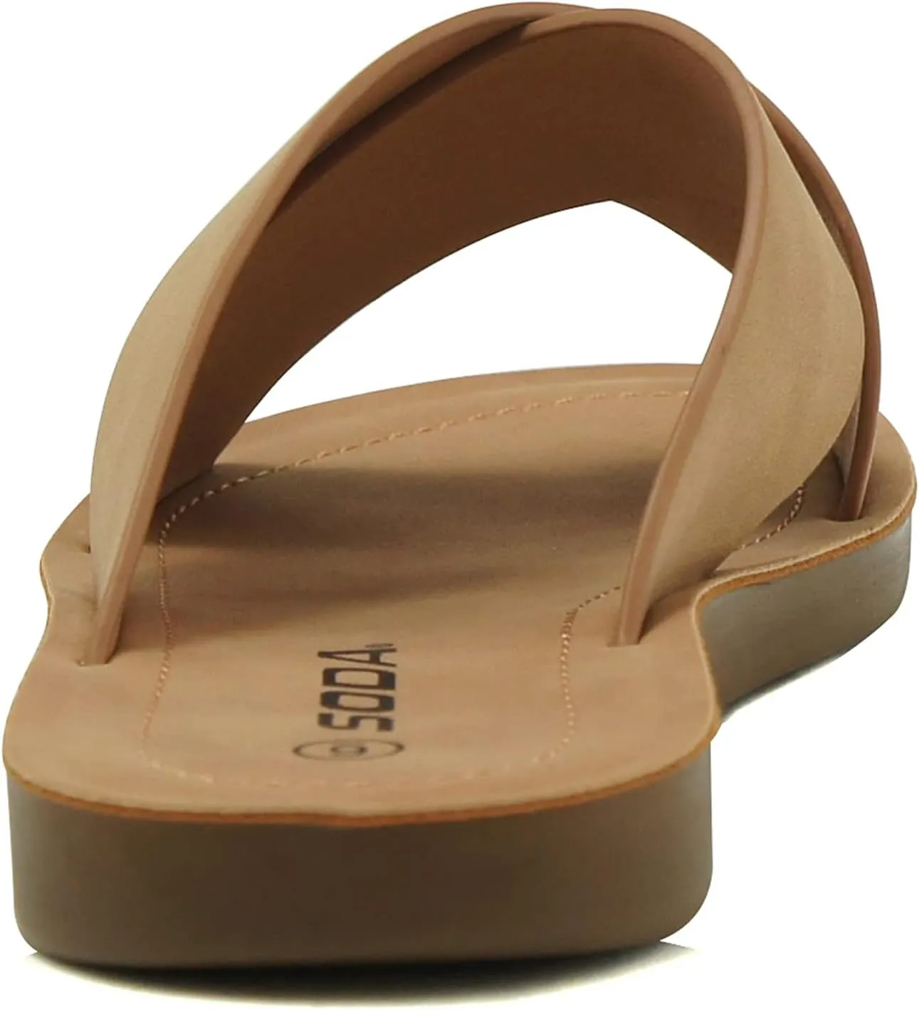 Soda Shoes Women Sandals Crisscross Band Strap Casual Slides