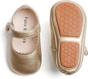 Soft Sole Baby Dress Shoes - Infant Baby Walking Shoes Moccasinss Rubber Sole Crib Shoes.