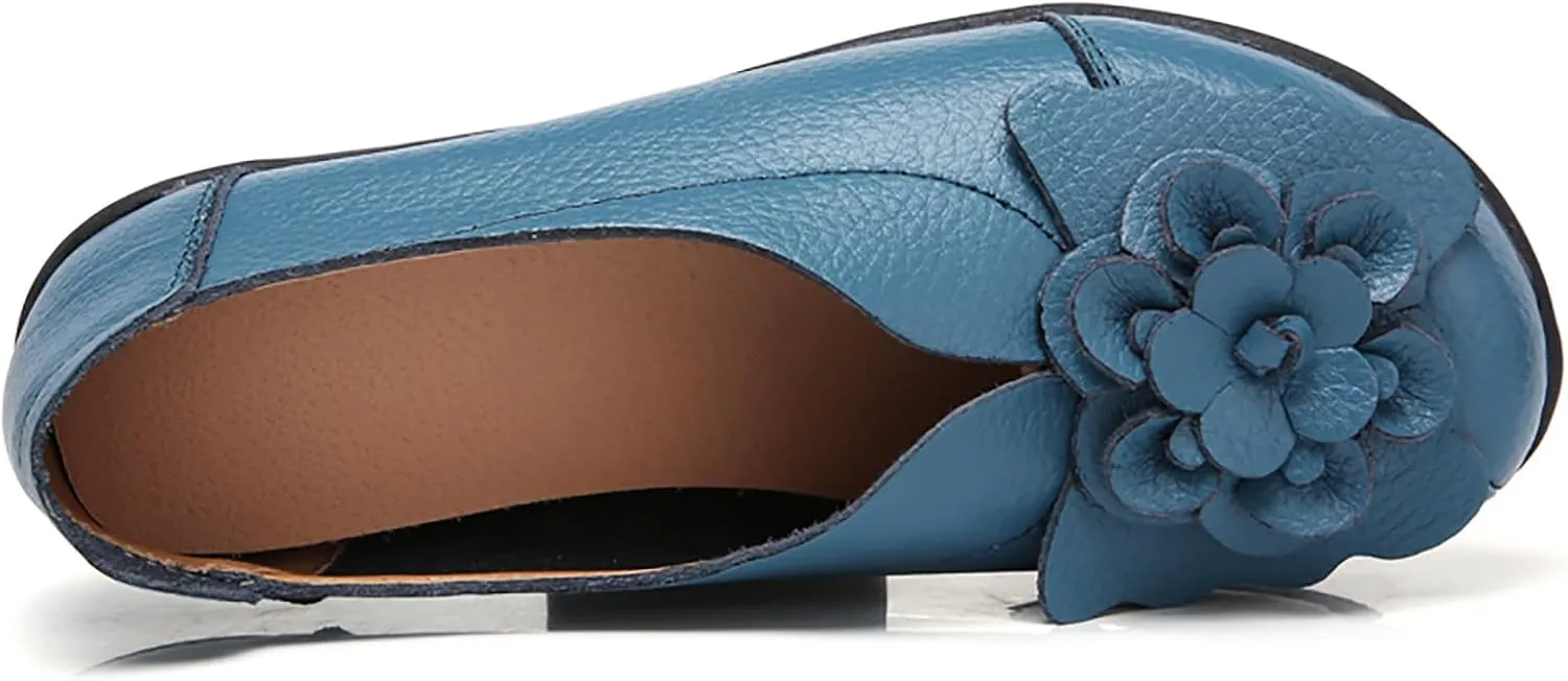 Solaud Women's Comfortable Loafers Soft Slip on Casual Round Toe Moccasins Driving Flats Work Walking Shoes