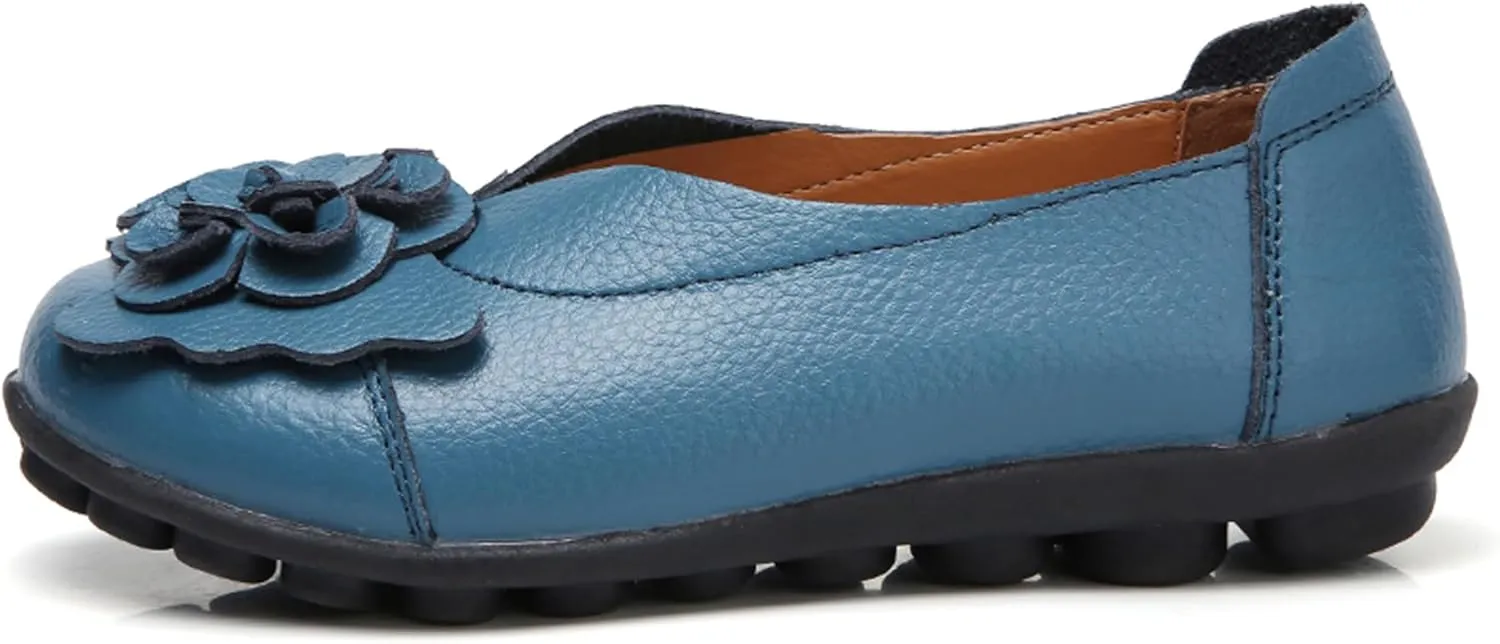 Solaud Women's Comfortable Loafers Soft Slip on Casual Round Toe Moccasins Driving Flats Work Walking Shoes