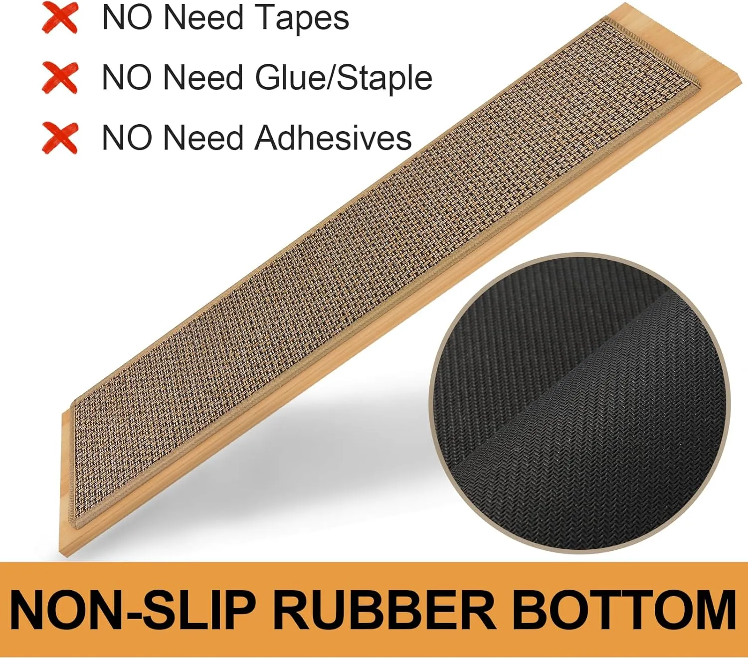 Stair Treads Carpet 4 pcs for Wooden Steps with Non Slip Rubber Backing, 100% Polyester Soft Stairs Resistant Indoor Skid Runner Safety Rugs for Kids Elders and Pets 30" * 8" (Brown)
