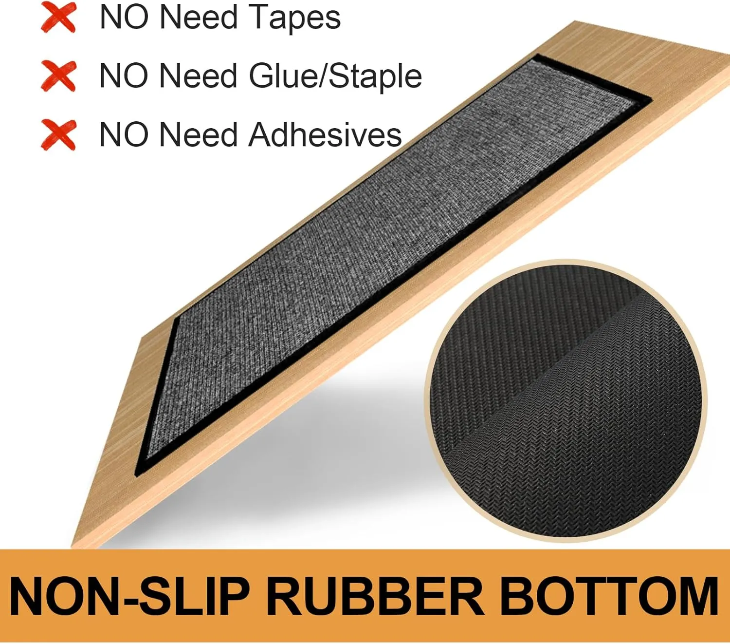 Stair Treads Carpet for Wooden Steps, Non Slip Landing Mat Rug Whit Rubber Backing, Polyester Soft Stairs Resistant Indoor Skid Runner Safety Rugs for Family, Absorbent Washable 31" x 31" Dark Gray