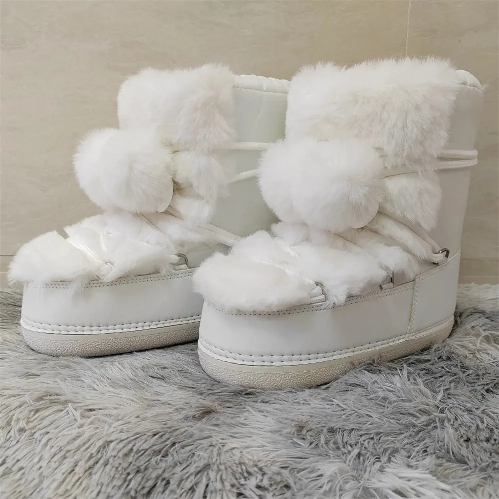 Stay Warm and Cozy Faux Fur Winter Boots