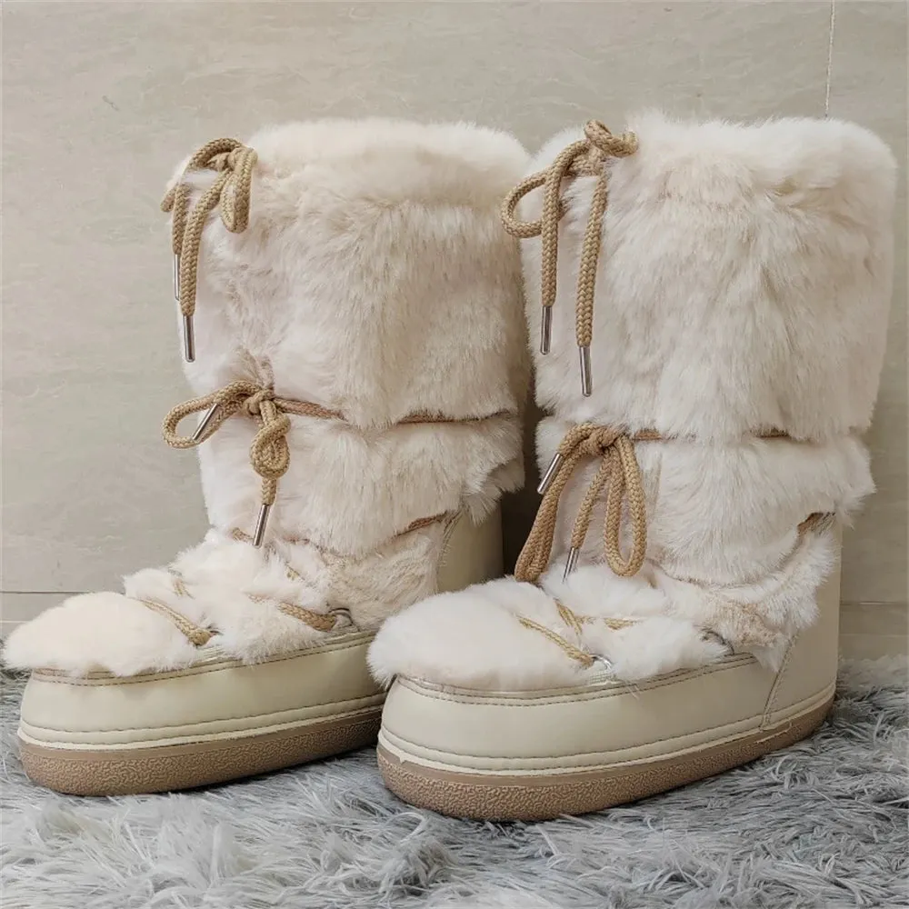 Stay Warm and Cozy Faux Fur Winter Boots