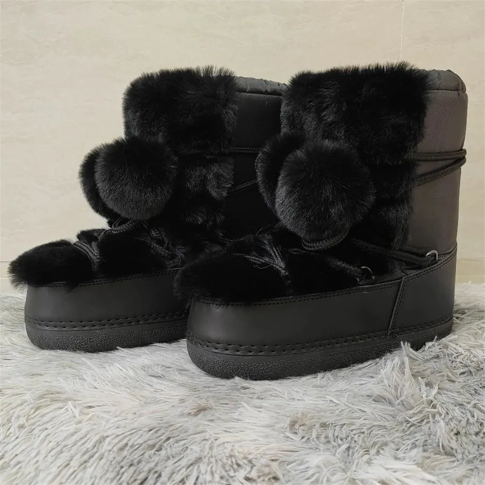 Stay Warm and Cozy Faux Fur Winter Boots