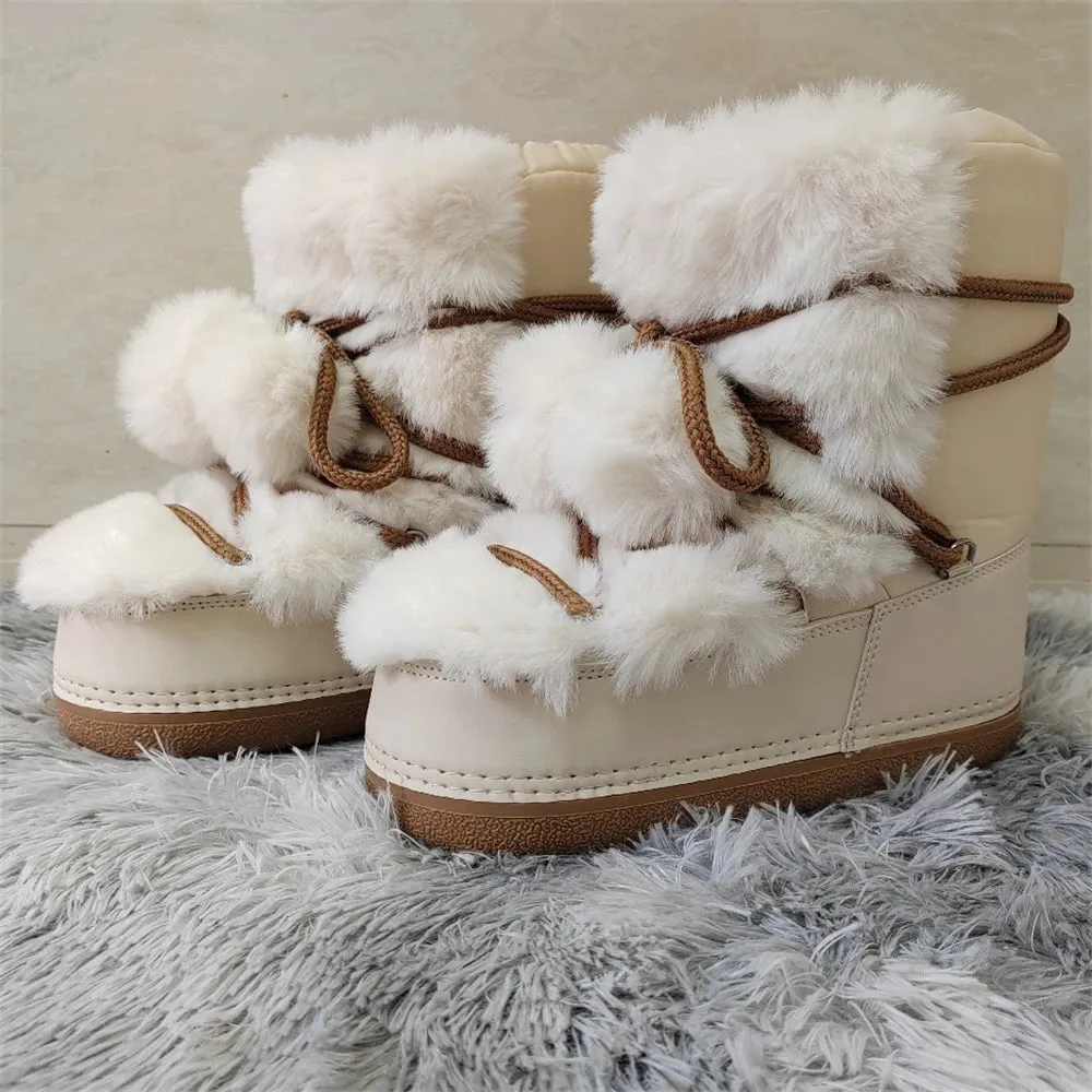 Stay Warm and Cozy Faux Fur Winter Boots