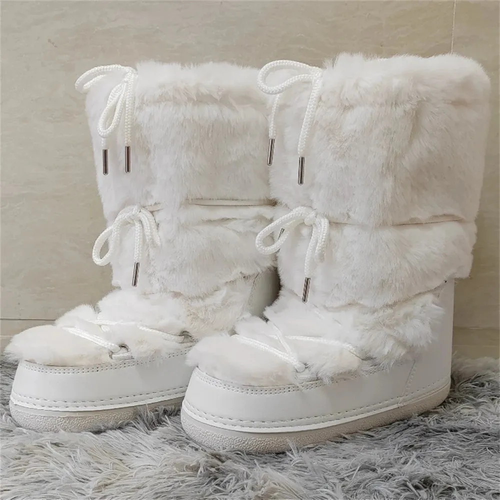 Stay Warm and Cozy Faux Fur Winter Boots