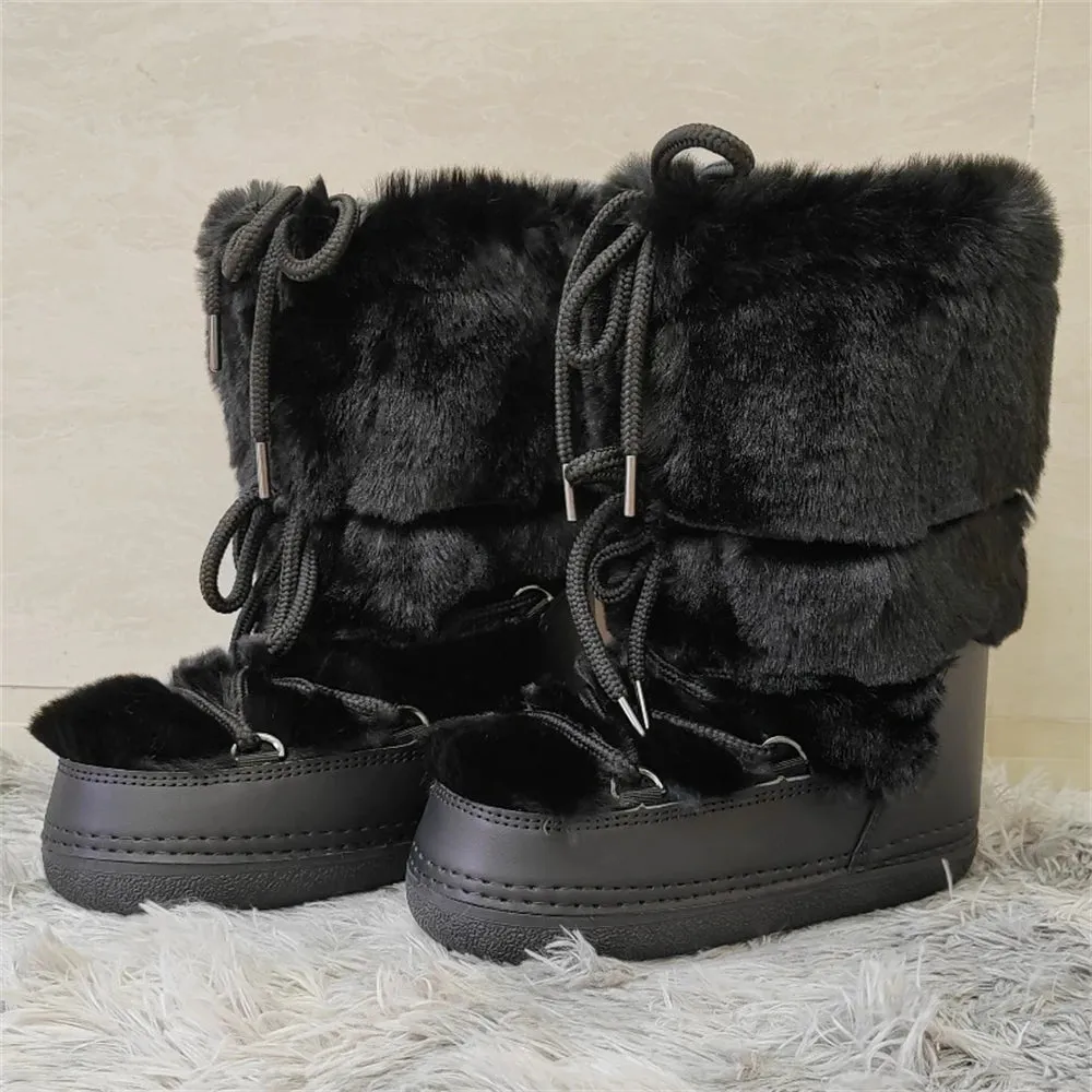 Stay Warm and Cozy Faux Fur Winter Boots