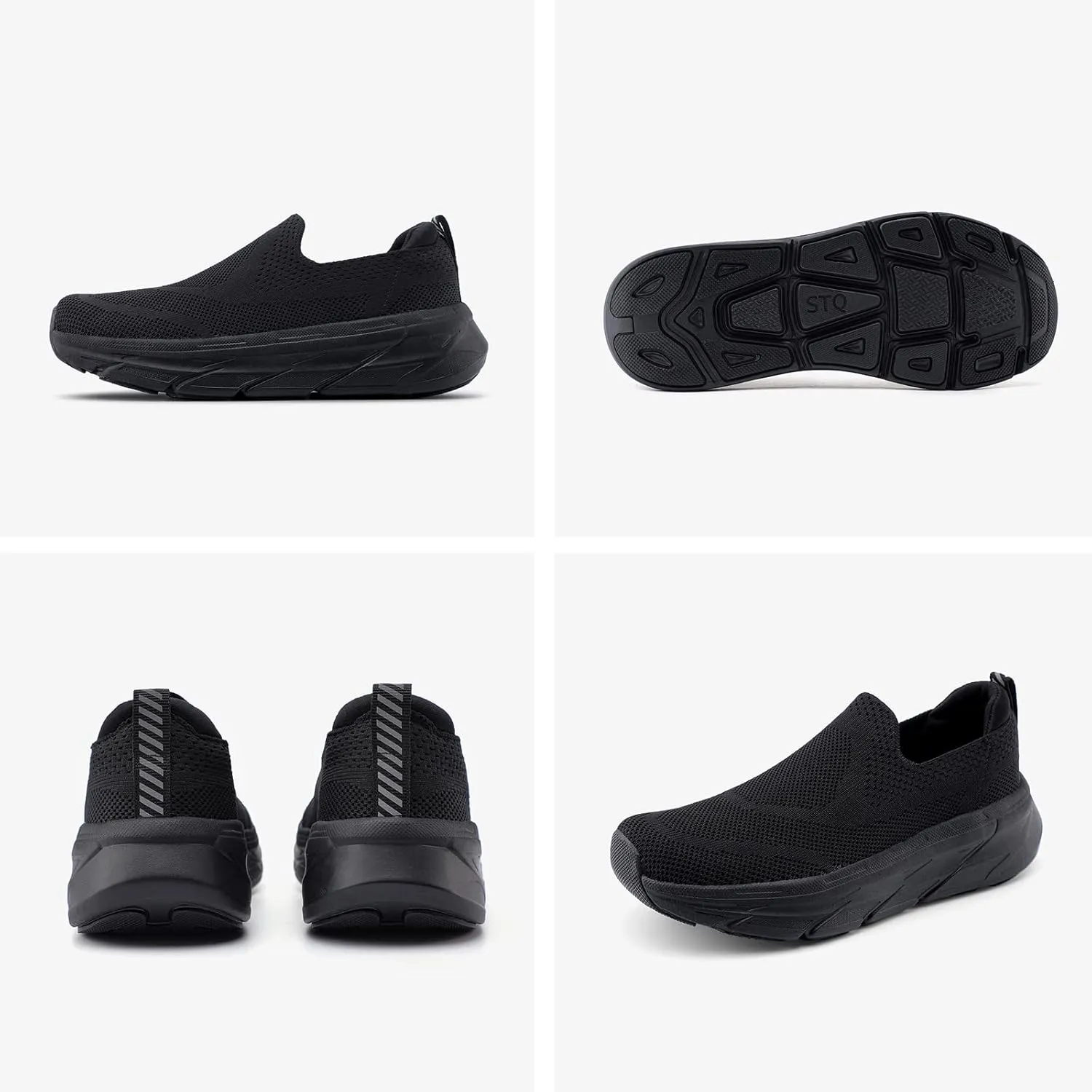 STQ Slip on Sneakers Women Walking Shoes with Arch Support Comfortable Non-Slip Nurse Shoes