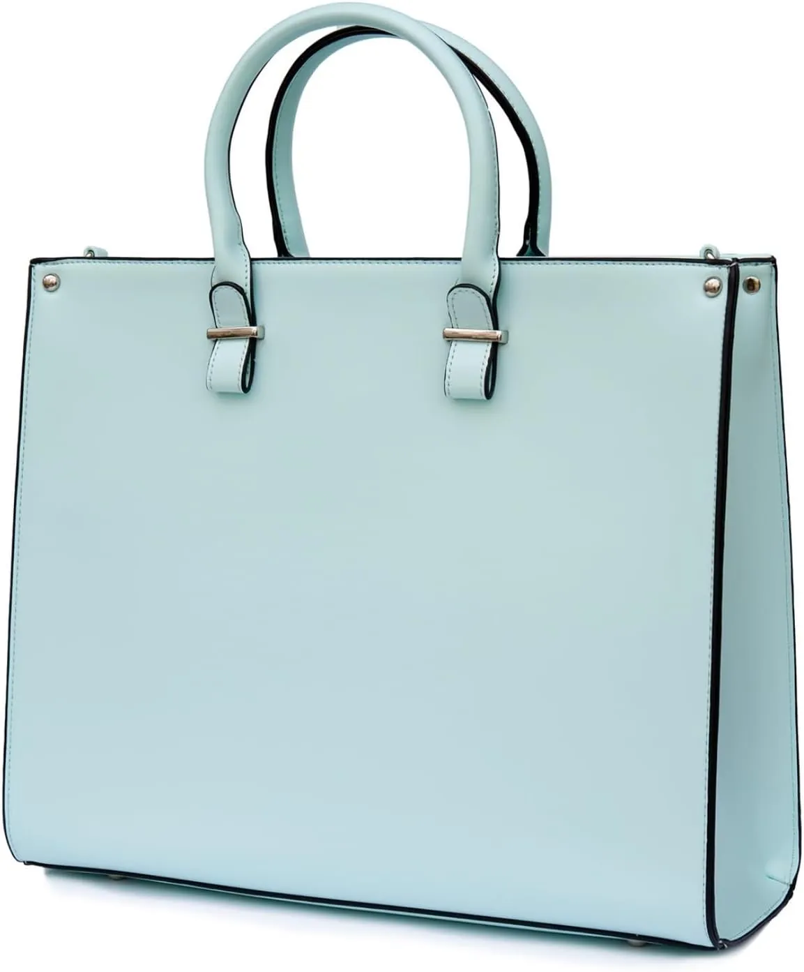 Stylish LDS Temple Travel Bag for Women – Large Capacity, Lightweight, Robin Egg Blue Tote with Shoe & Slipper Pockets, Valuables Zipper Pocket, Fits Most Temple Lockers