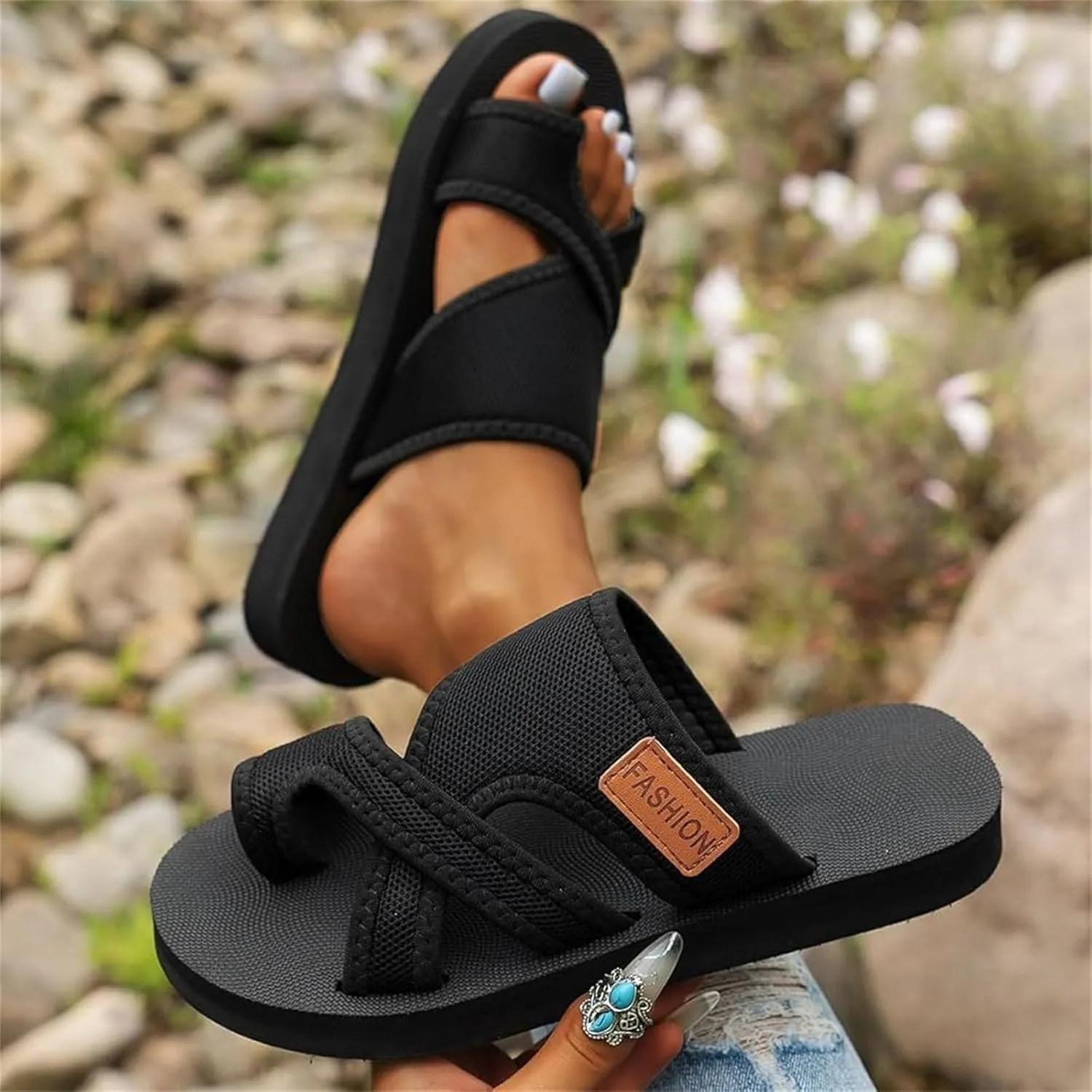 Summer Sandals for Women 2025 Extra Wide Beach Breathable Comfortable Mesh Hollow Slippers Slide Orthopedic Shoes