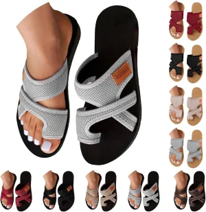 Summer Sandals for Women 2025 Extra Wide Beach Breathable Comfortable Mesh Hollow Slippers Slide Orthopedic Shoes