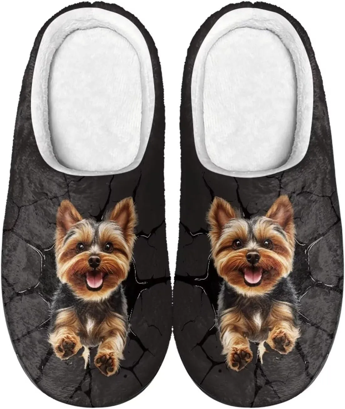 Suobstales Slippers for Women Men Anti-Slip House Sippers Soft Plush Warm Bedroom Shoes, Cozy Indoor Outdoor Slippers