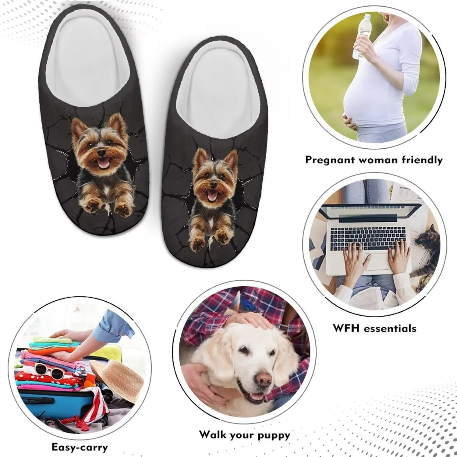 Suobstales Slippers for Women Men Anti-Slip House Sippers Soft Plush Warm Bedroom Shoes, Cozy Indoor Outdoor Slippers